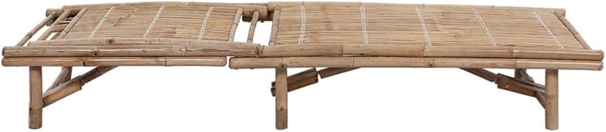 ligstoel bamboe tuinstoel lounger buiten ontspannen 3 traps
