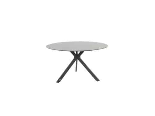 Locarno dining tafel antraciet HPL slate dia. 130 cm 4SO - 4so