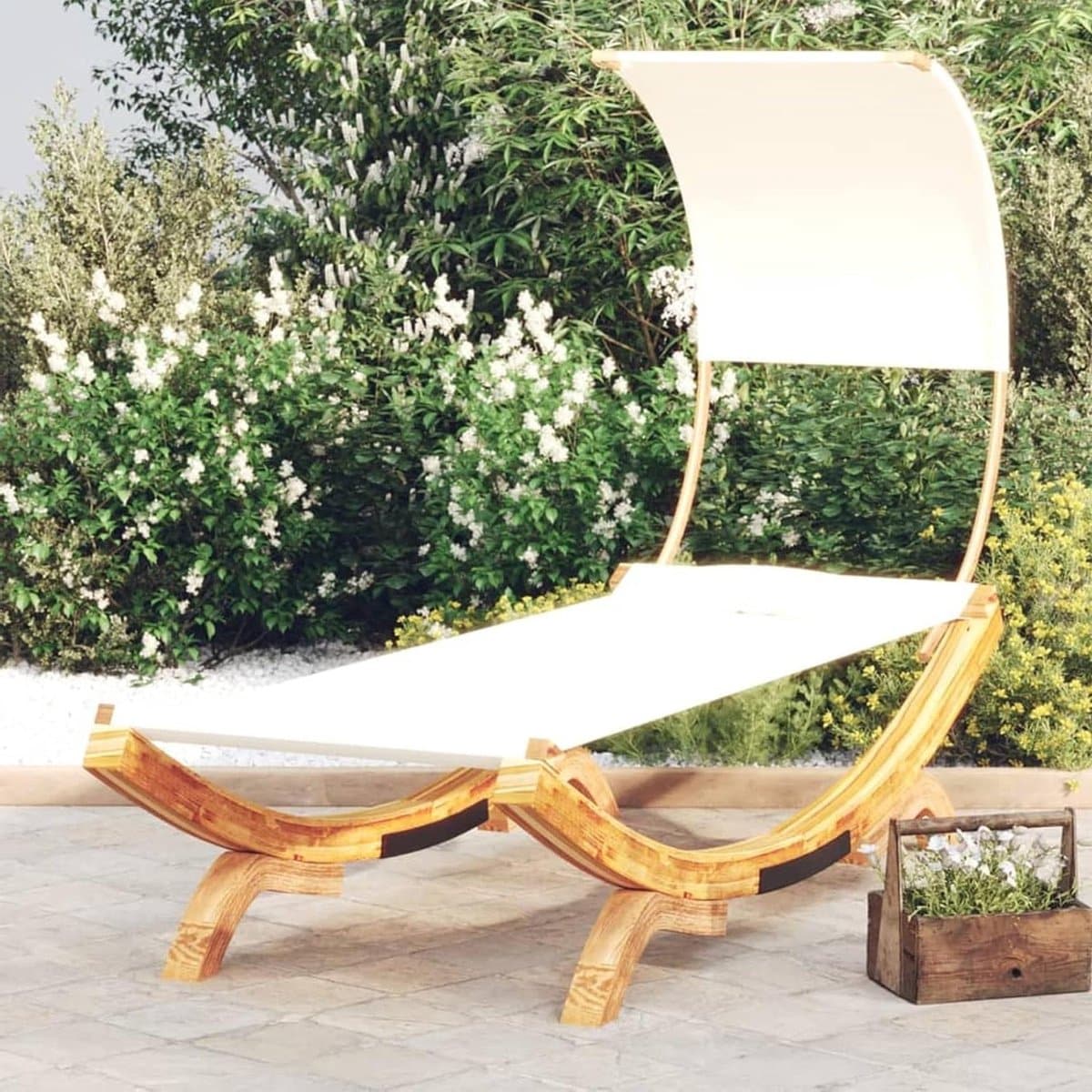 lounge bed dubbel hangstoel ligbed ontspannen in de tuin
