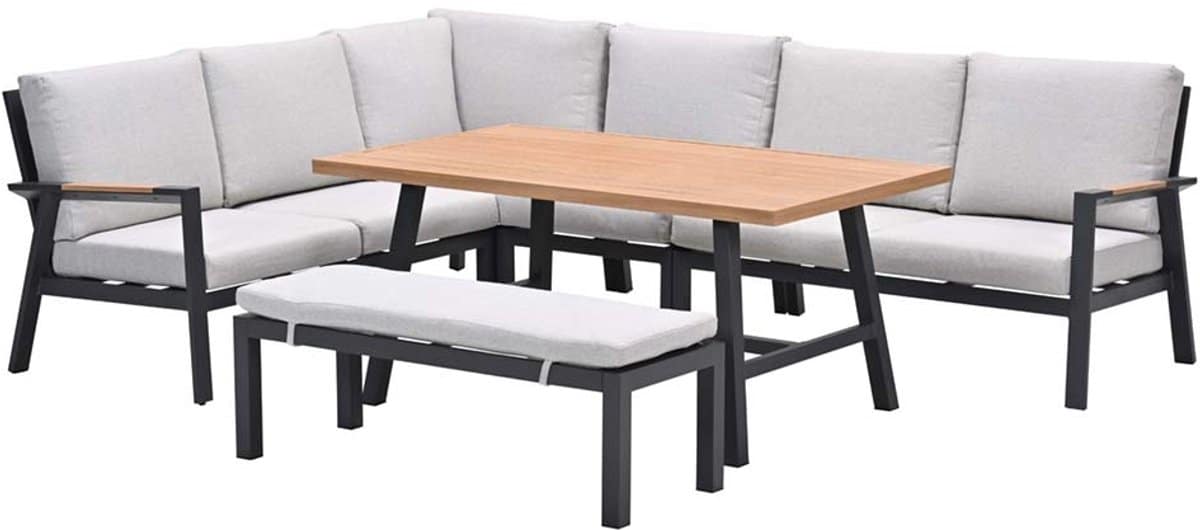 lounge diningset elati 7 persoons garden impressions