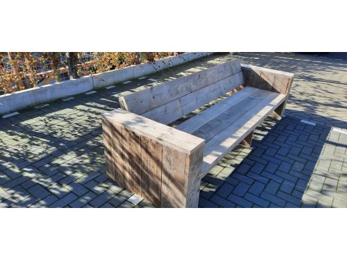 Loungebank "Garden Basic" van Gebruikt steigerhout 240cm 4 persoons bank