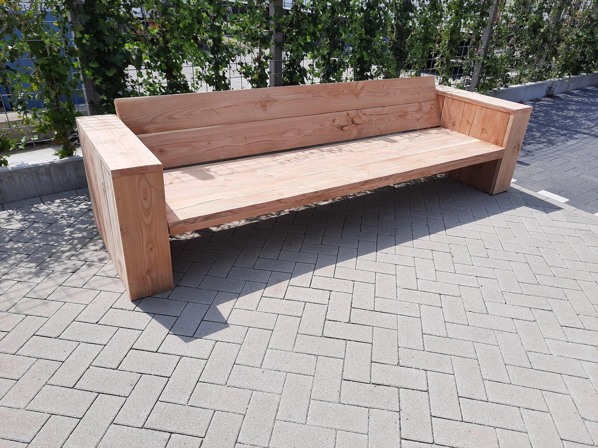 loungebank “garden” van douglas hout 240cm 4 persoons bank