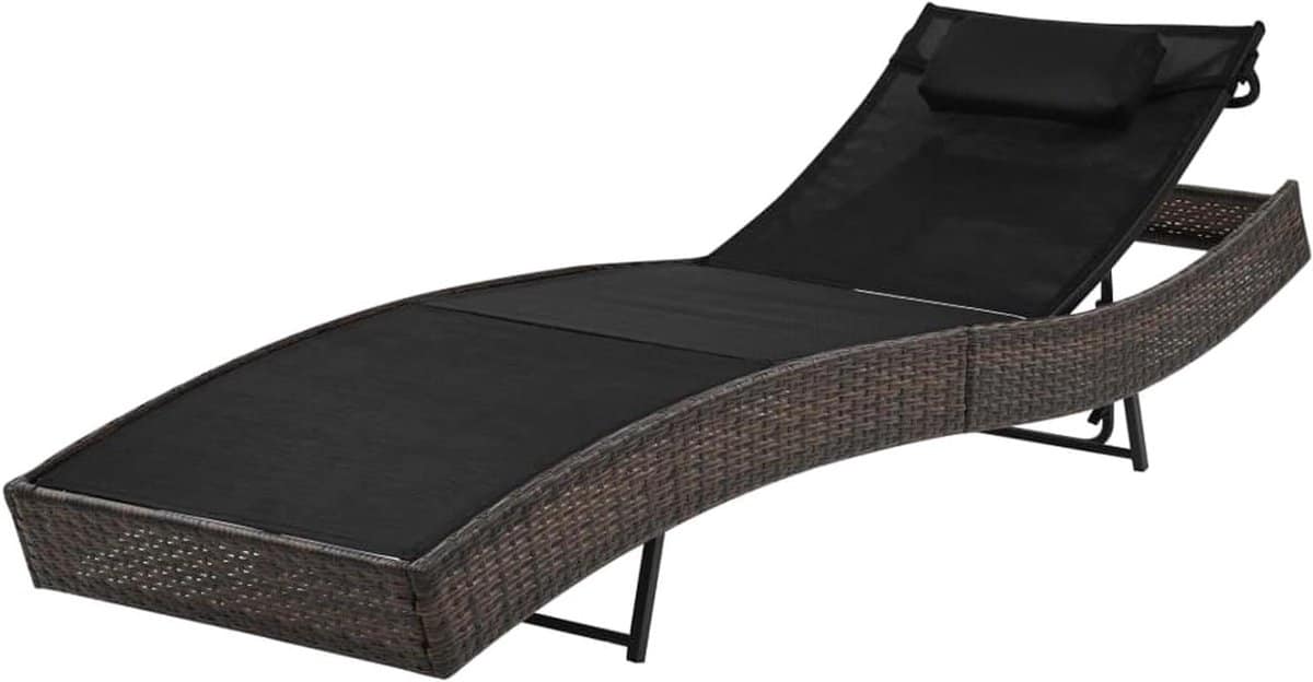 loungebank met kussen ligstoel relax zonnebaden ontspannen