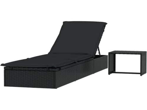 Lounger met Tafel - Ligbed - Buiten Ontspannen - Verstelbare