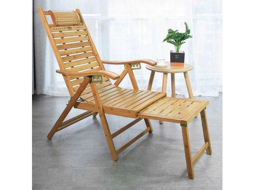 Lounger Tuinstoel - Bamboe Relaxstoel - Buiten Ontspannen - Verstelbaar