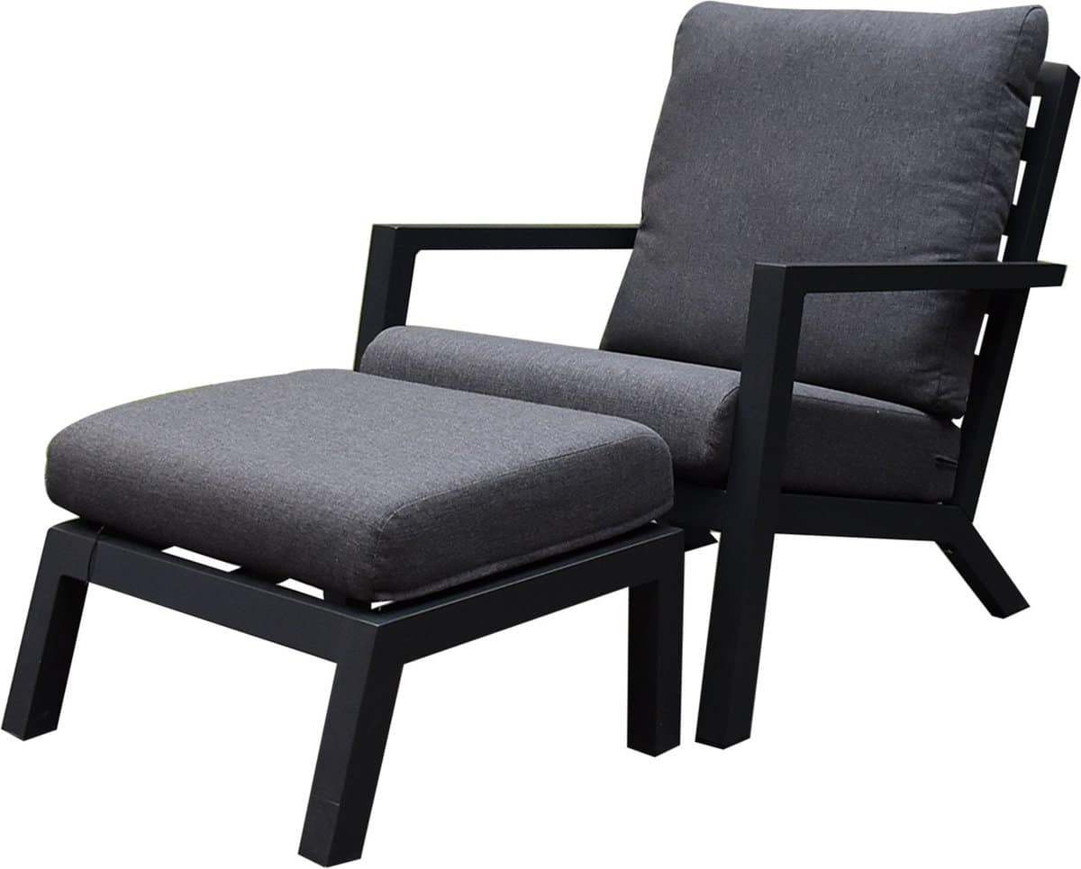malaga lounge balkonset 2 delig antraciet aluminium