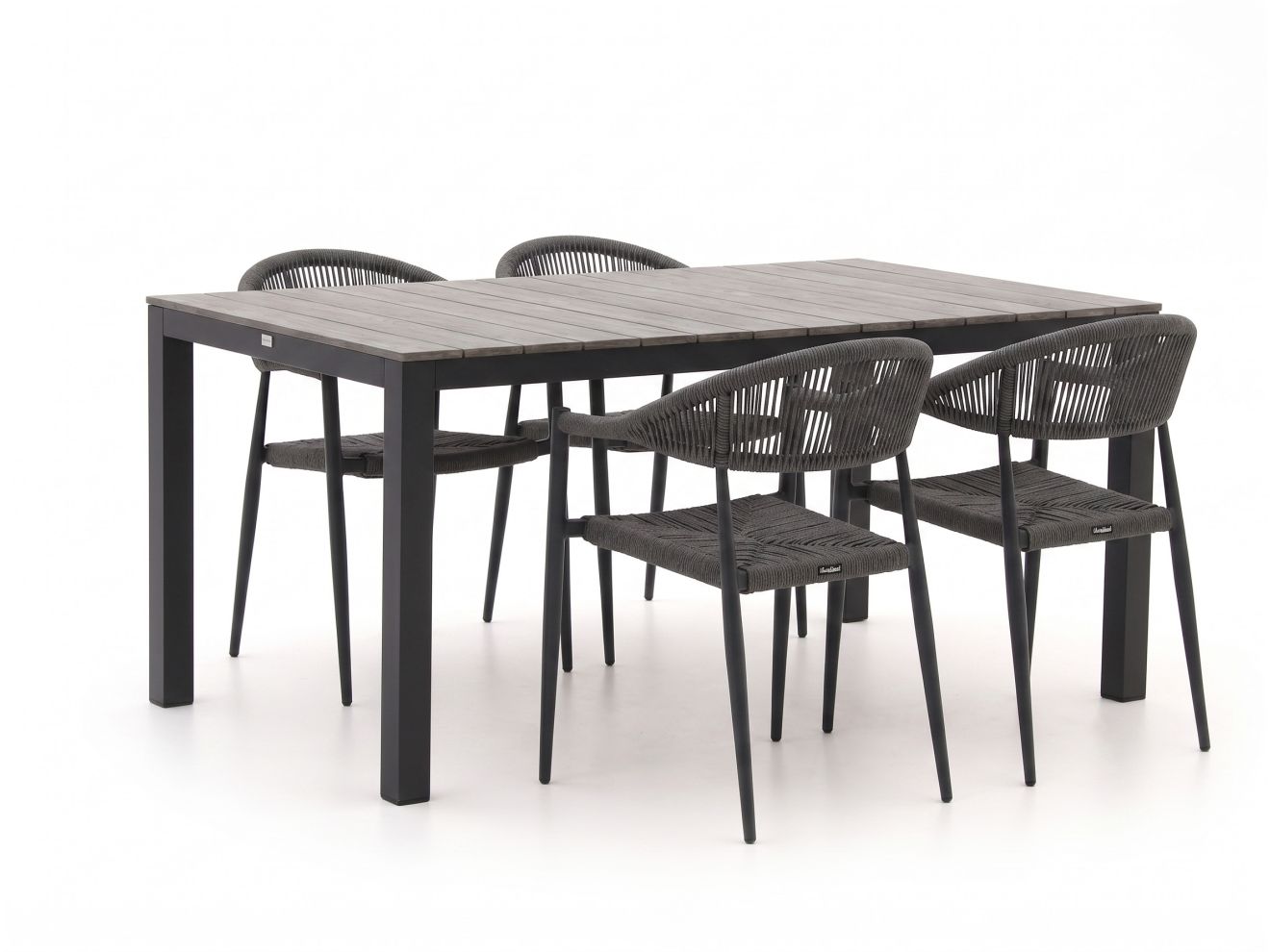 manifesto belpasso/fidenza 160cm dining tuinset 5 delig stapelbaar laagste prijsgarantie!