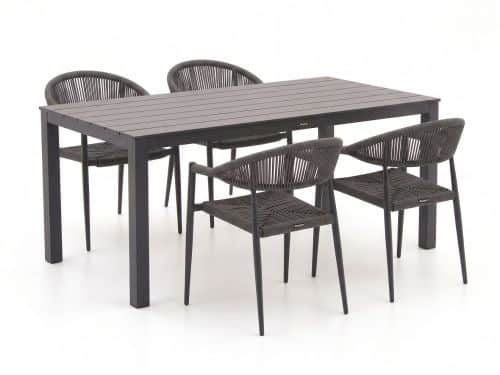 Manifesto Belpasso/Menzano 160cm dining tuinset 5-delig stapelbaar - Laagste prijsgarantie!