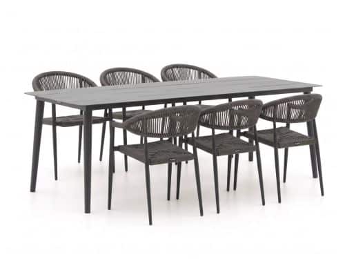 Manifesto Belpasso/Sora 220cm dining tuinset 7-delig stapelbaar - Laagste prijsgarantie!
