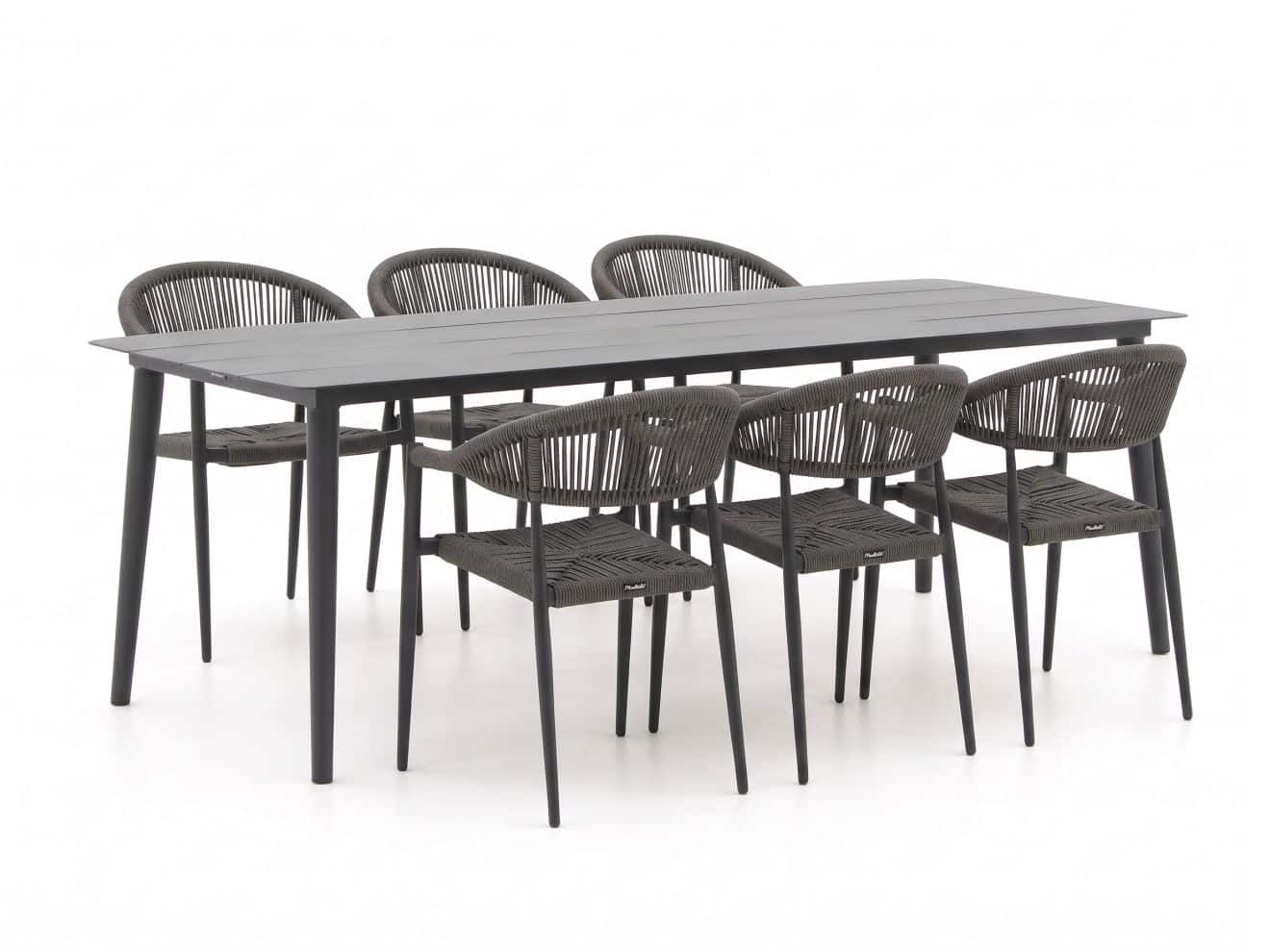 manifesto belpasso/sora 220cm dining tuinset 7 delig stapelbaar laagste prijsgarantie!