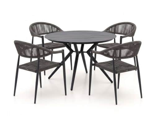 Manifesto Belpasso/Sora ø127cm dining tuinset 5-delig stapelbaar - Laagste prijsgarantie!