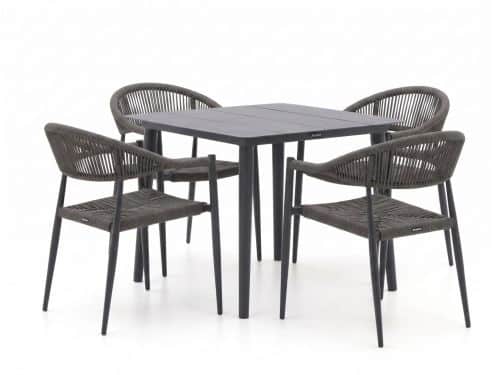 Manifesto Belpasso/Sora ø90cm dining tuinset 5-delig stapelbaar - Laagste prijsgarantie!