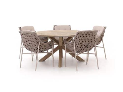 Manifesto Novara/ROUGH-Y ø150cm dining tuinset 6-delig - Laagste prijsgarantie!