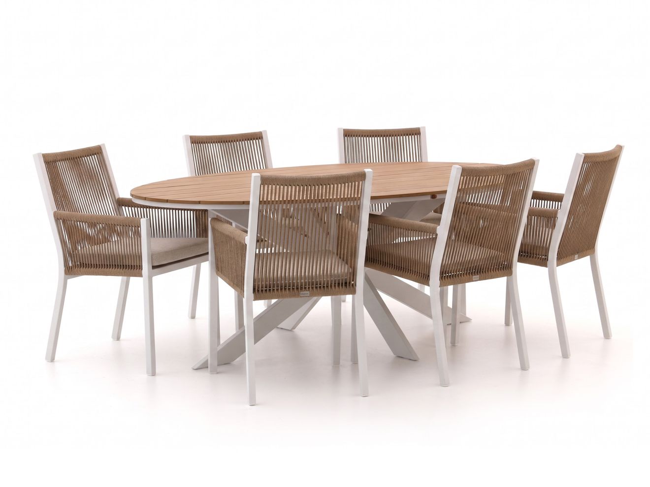 manifesto rivola/fidenza 220cm ovaal dining tuinset 7 delig laagste prijsgarantie!