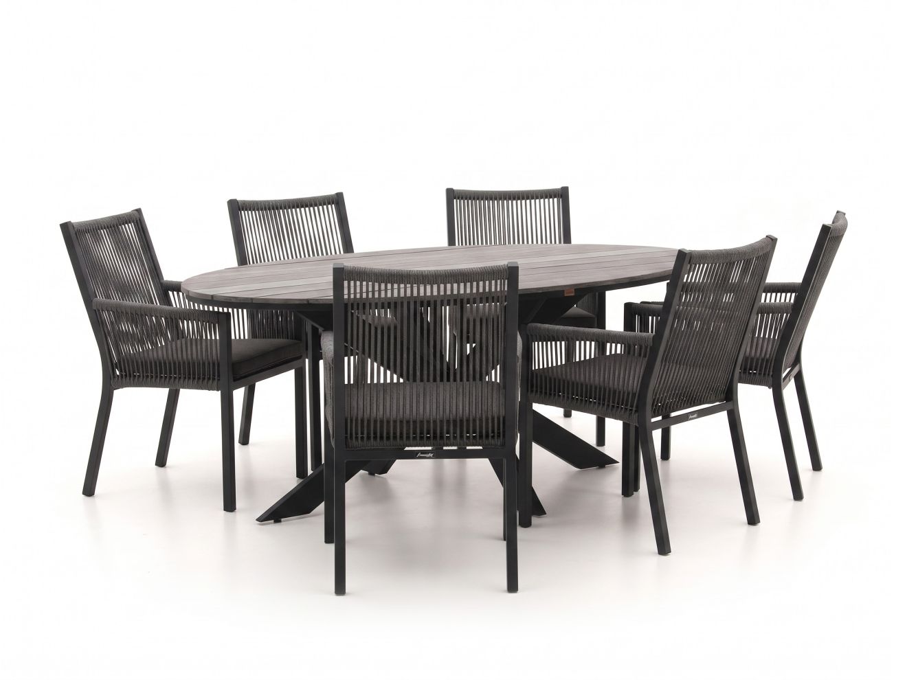 manifesto rivola/fidenza ovaal 180cm dining tuinset 7 delig laagste prijsgarantie!