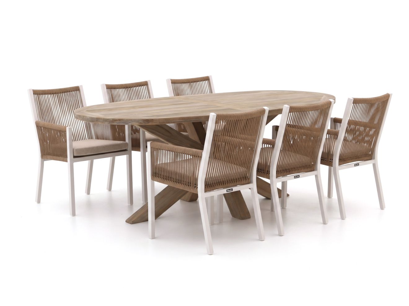 manifesto rivola/rough y ellips 200cm dining tuinset 7 delig laagste prijsgarantie!