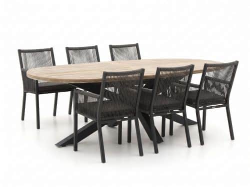 Manifesto Rivola/ROUGH-Y Ellips 200cm dining tuinset 7-delig - Laagste prijsgarantie!