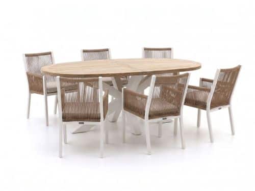 Manifesto Rivola/ROUGH-Y Ellips 200cm dining tuinset 7-delig - Laagste prijsgarantie!