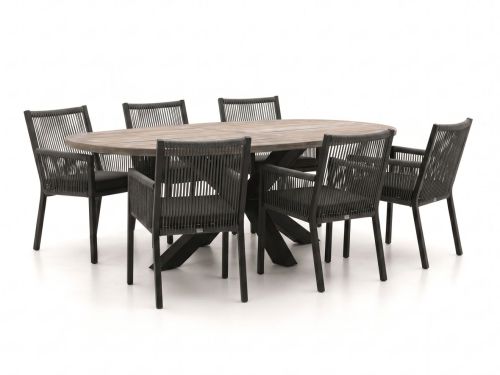 Manifesto Rivola/ROUGH-Y Ellips 240cm dining tuinset 7-delig - Laagste prijsgarantie!