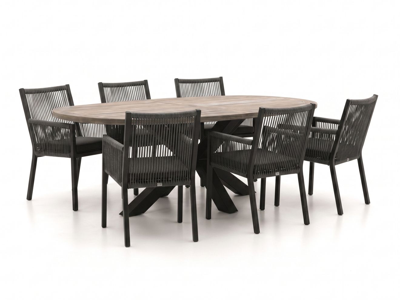 manifesto rivola/rough y ellips 240cm dining tuinset 7 delig laagste prijsgarantie!