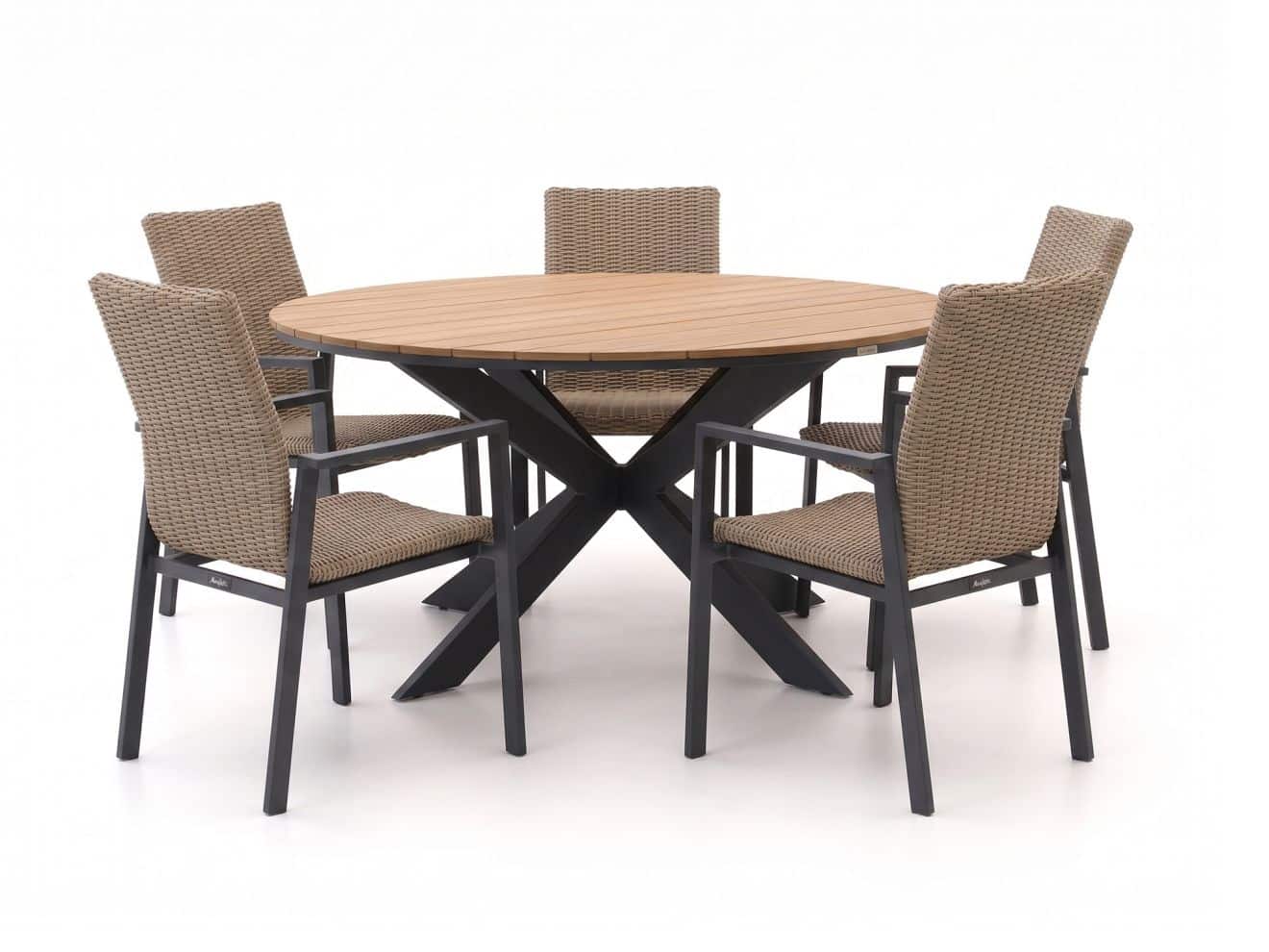 manifesto villongo/fidenza ø149cm dining tuinset 6 delig stapelbaar laagste prijsgarantie!