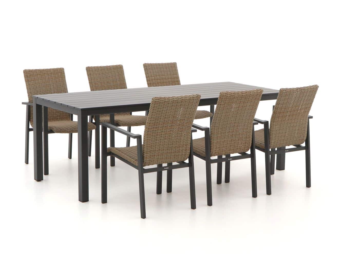 manifesto villongo/rough s 220cm dining tuinset 7 delig stapelbaar laagste prijsgarantie!