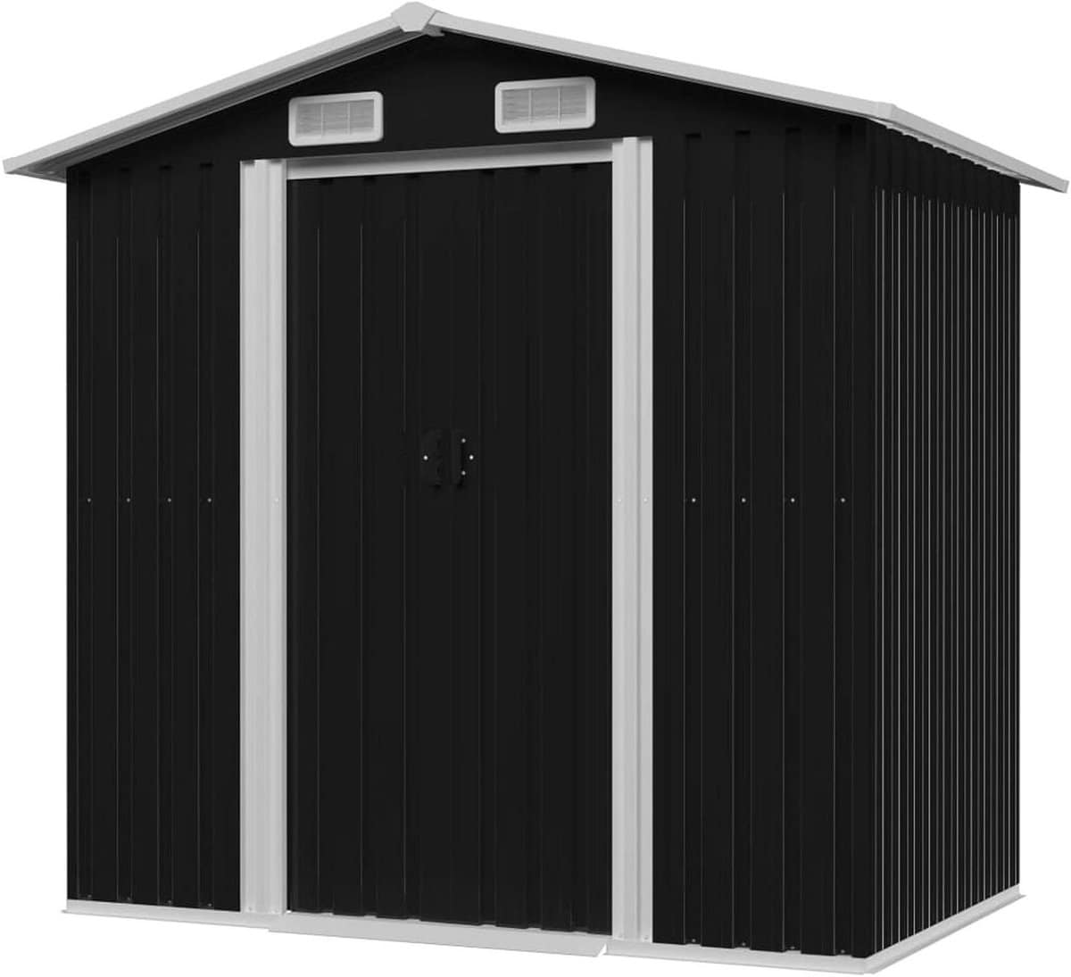 metalen tuinschuur opbergbox buiten tuinopslag dubbele schuifdeuren