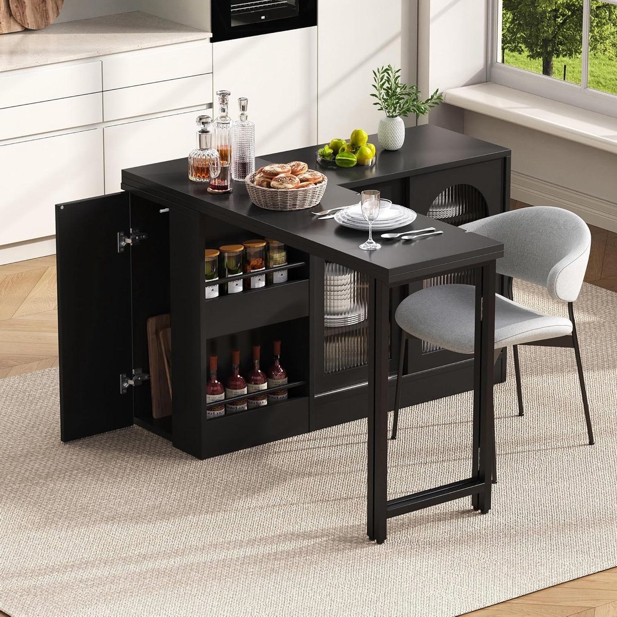 moderne bartafel uittrekbare tafel keuken eettafel 360