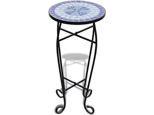 Mozaïek bijzettafel - Plantentafel buiten - Decoratie tuin - Weerbestendig