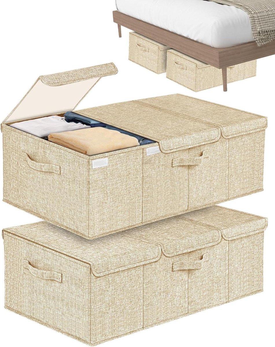 onderbed opbergcontainer opbergbox set ruimte besparen extra