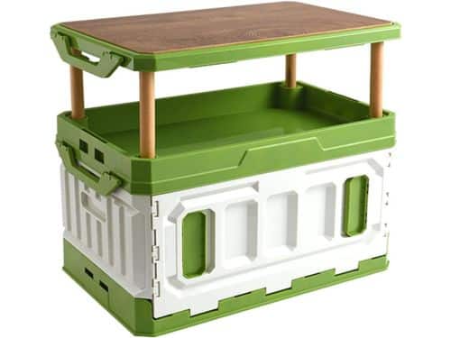 Opbergbox Plastic - Campingkoffer Opvouwbaar - Kampeeruitrusting Opslag - Dubbele