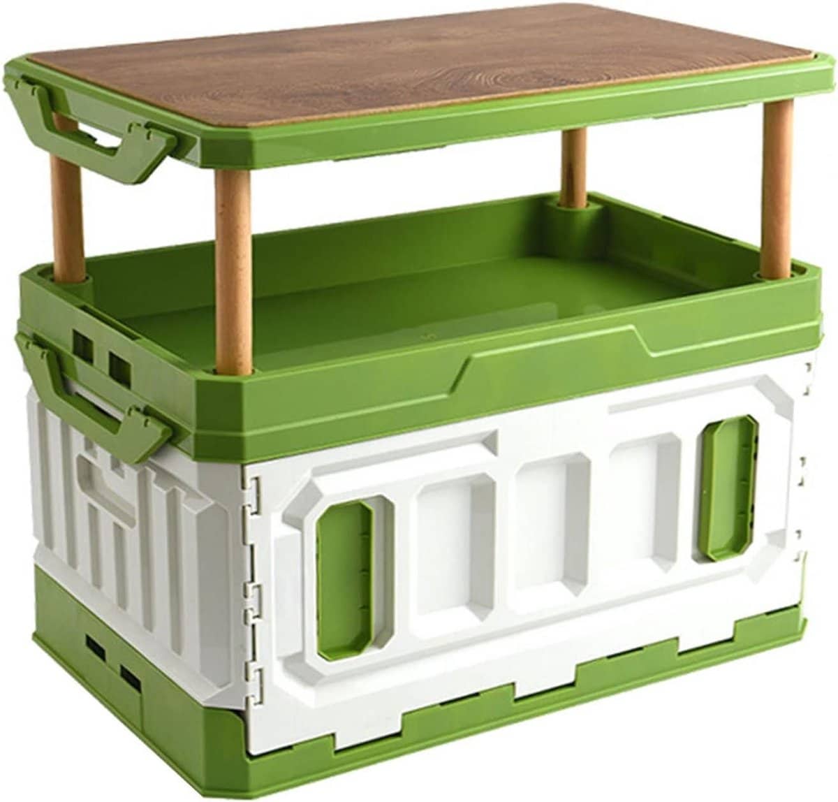 opbergbox plastic campingkoffer opvouwbaar kampeeruitrusting opslag dubbele