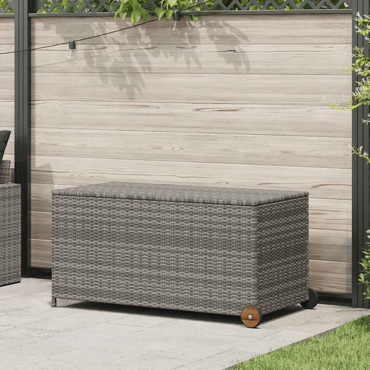 opbergbox polyrotan tuinbox kussenbox tuin opbergen met