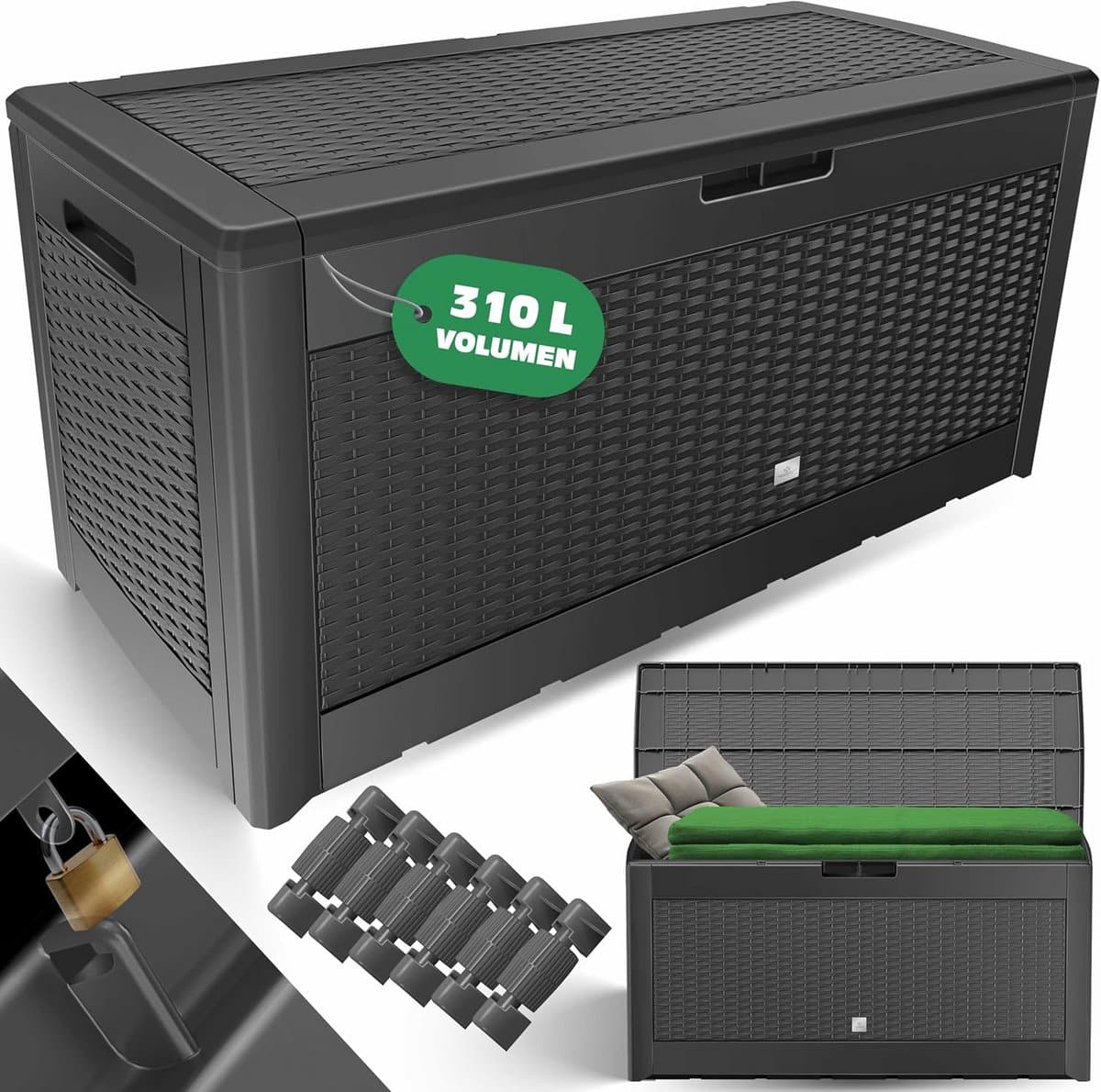 opbergbox tuin kussenbox wielen tuinspullen opbergen klick