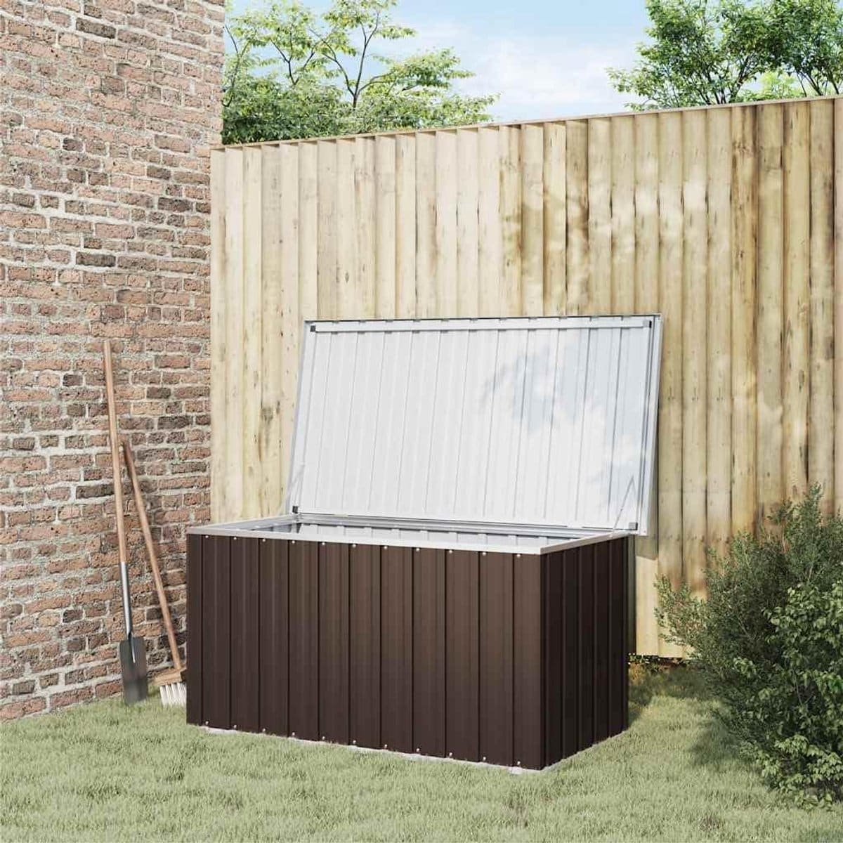 opbergbox tuin terrasbox tuinmeubelen tuinspullen opbergen gegalvaniseerd