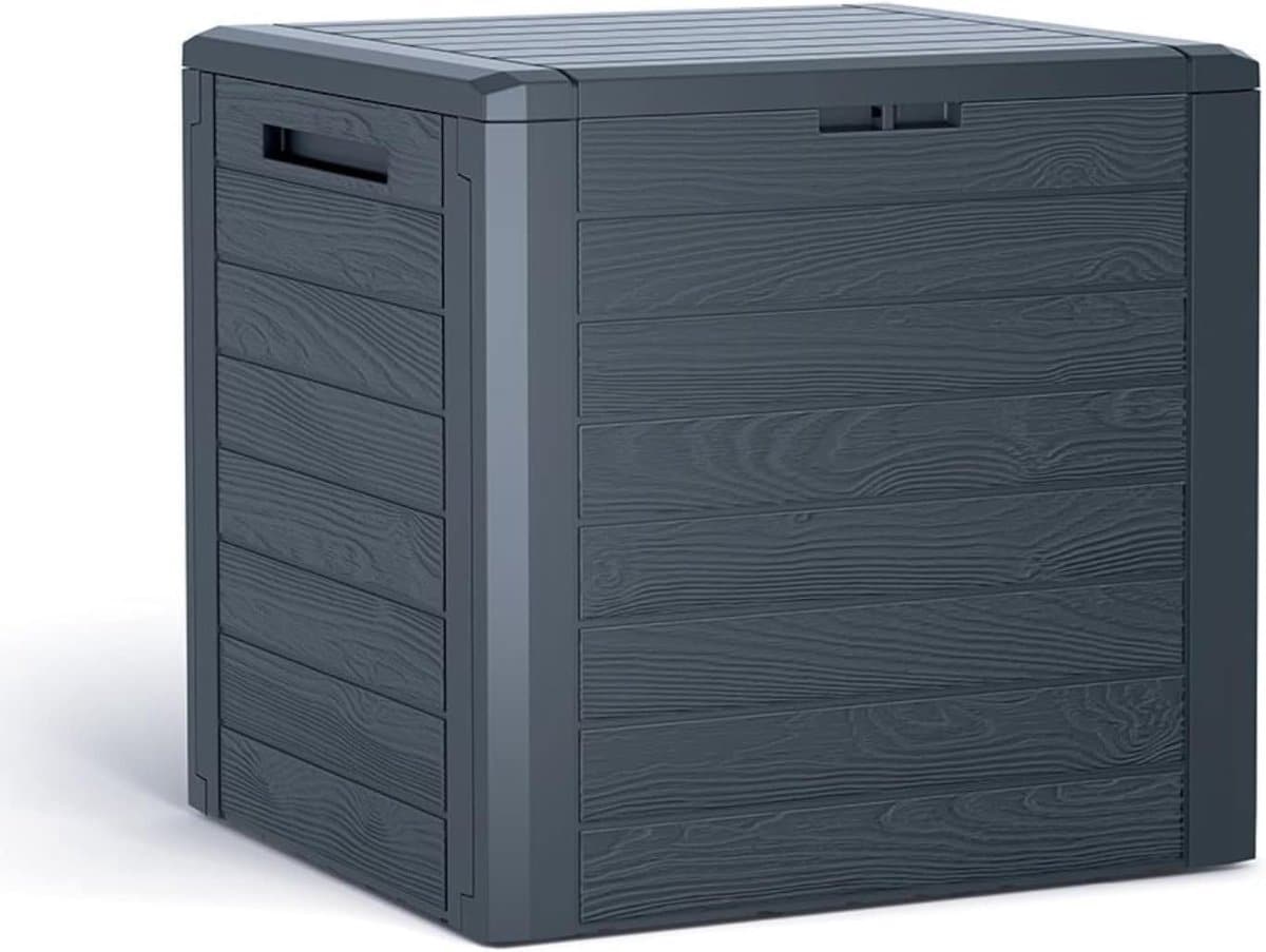 opbergbox tuin tuinbox balkon tuinspullen opbergen houtstructuur