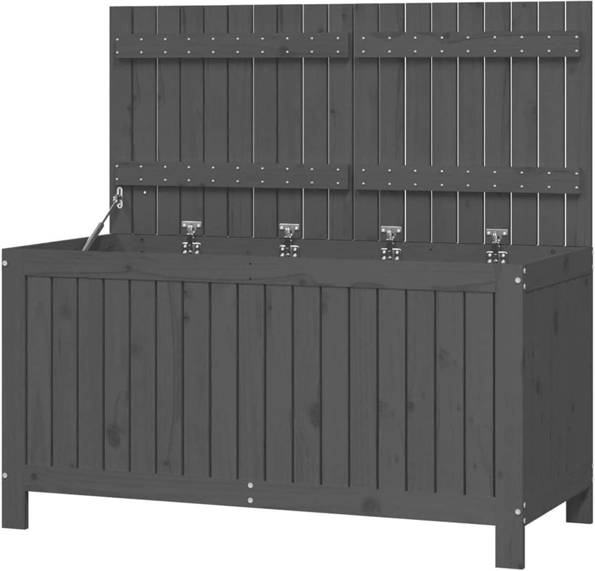 opbergbox tuin tuinkast hout tuinspullen opbergen hydraulische