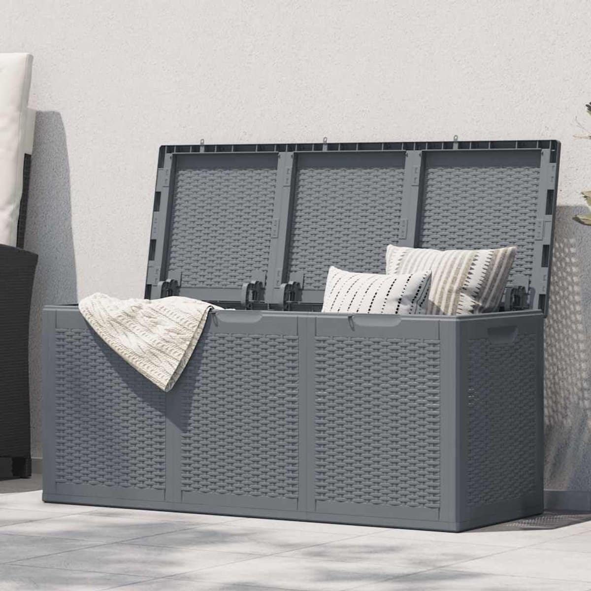 opbergbox tuin tuinkist kussenbox tuinspullen opbergen weerbestendig