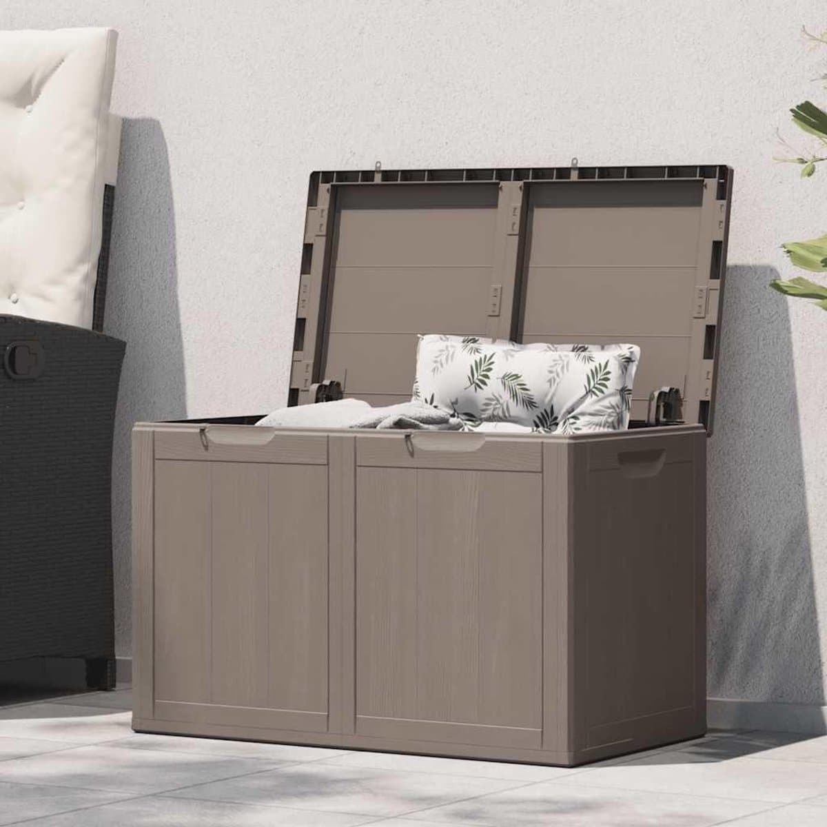 opbergdoos tuin kussenbox buiten tuinspullen opbergen weerbestendig