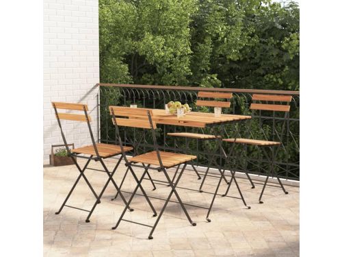 Opvouwbare Bistroset - Terrastafel Stoelen - Buiten Dineren - Massief