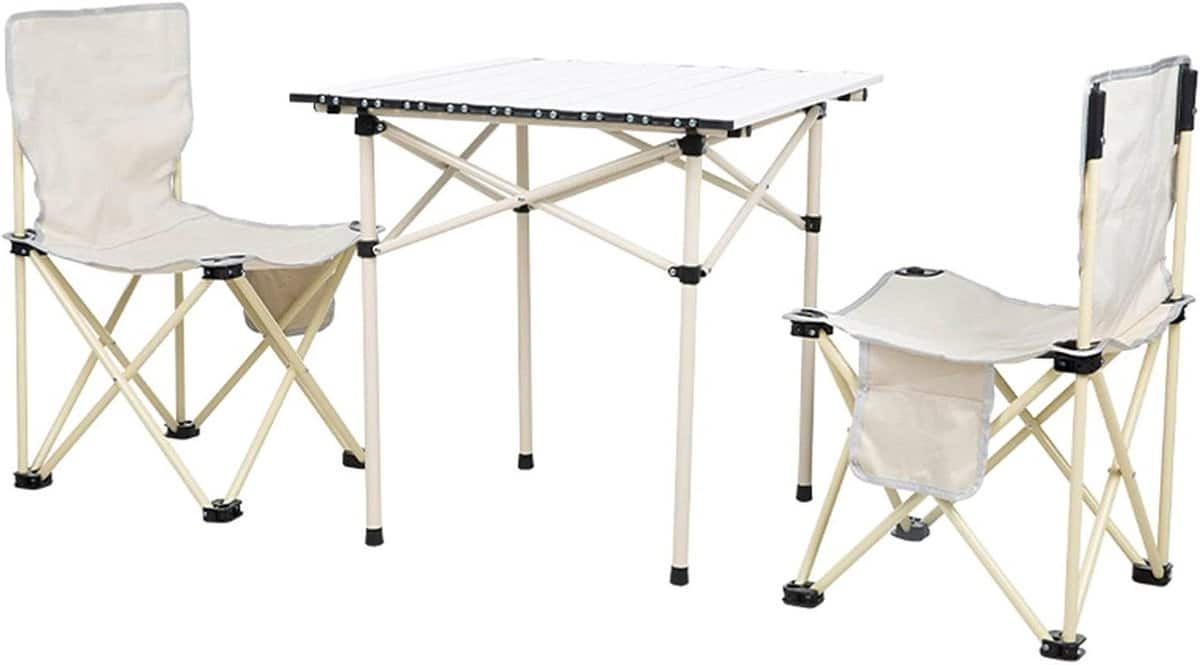 opvouwbare campingtafel en stoelen picknickset buiten kamperen en