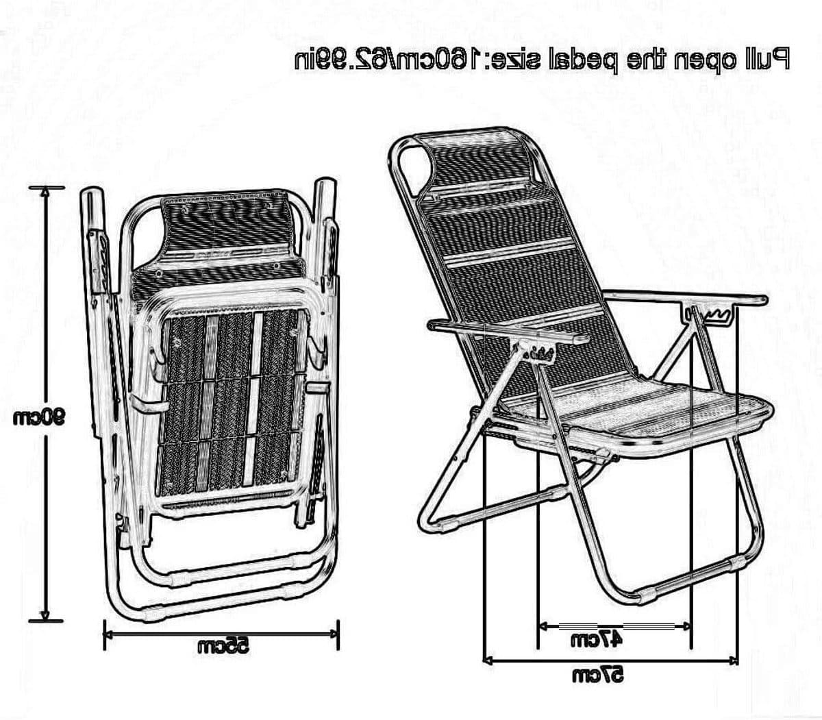 opvouwbare ligstoel lounge stoel buiten ontspannen ergonomisch