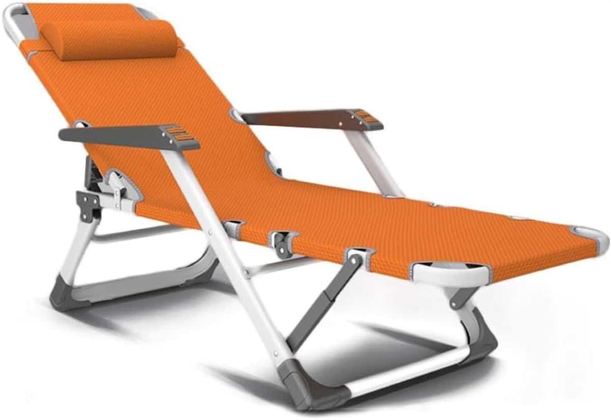 opvouwbare lounger tuinstoel buiten ontspannen traploos verstelbaar