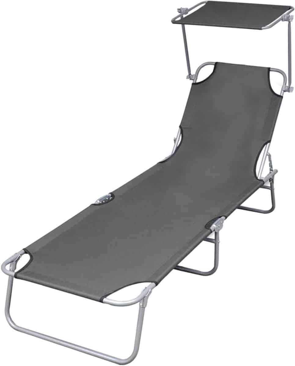opvouwbare lounger tuinstoel ligbed ontspannen buiten verstelbaar