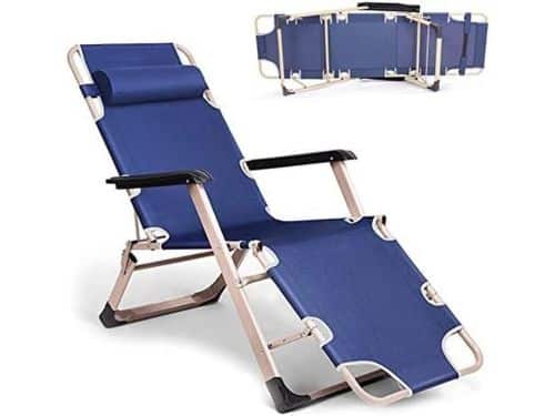 Opvouwbare Loungestoel - Ligbed Campingstoel - Buiten Ontspannen - Extra