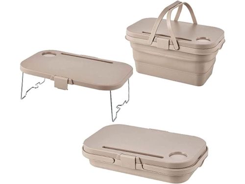 Opvouwbare mand - Opbergbox - Buiten eten - Dubbele handgrepen