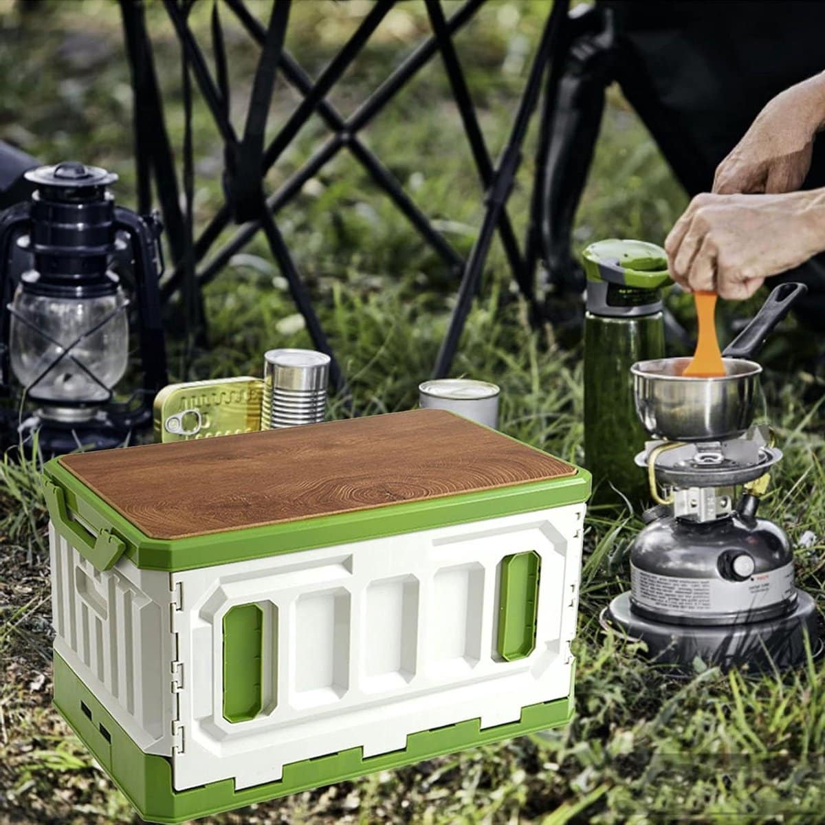 opvouwbare opbergbox campingbox picknick buiten eten stapelbaar