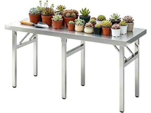 Opvouwbare RVS Tafel - Werkbank Klaptafel - Voedselbereiding Buiten