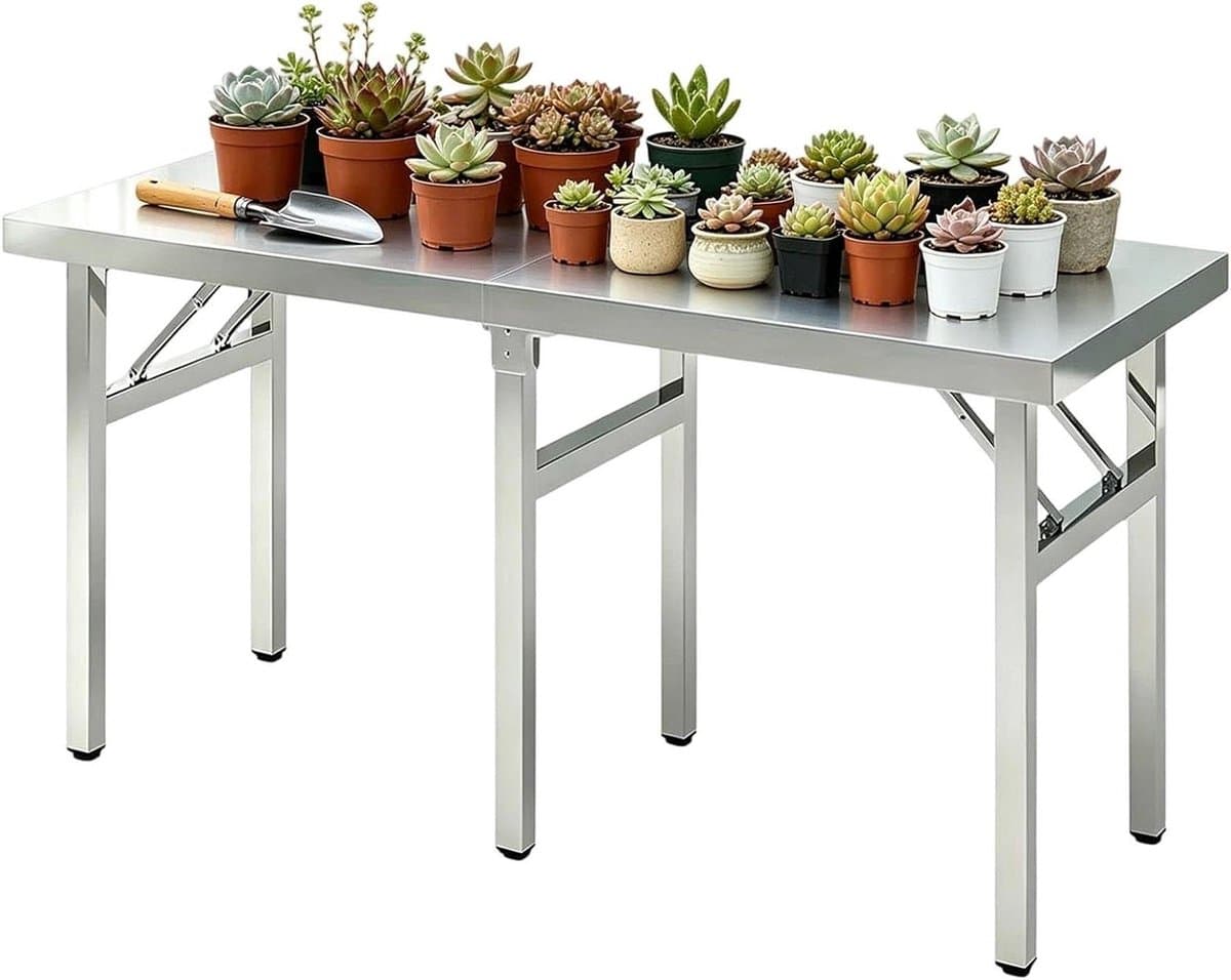 opvouwbare rvs tafel werkbank klaptafel voedselbereiding buiten