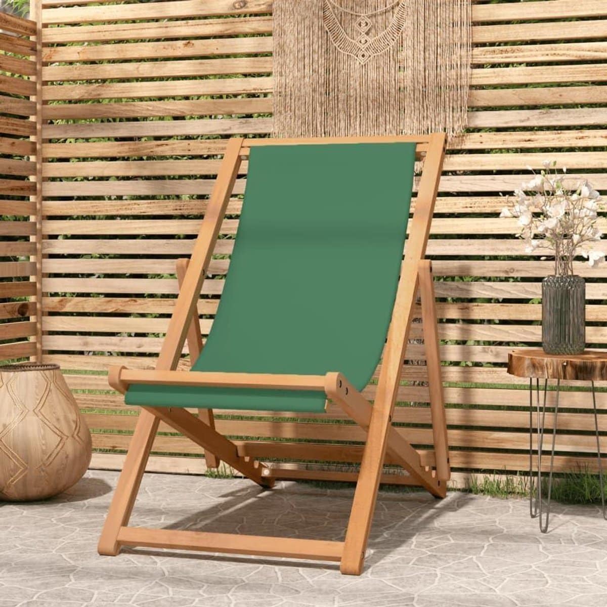 opvouwbare strandstoel houten lounger ontspannen buiten verstelbare